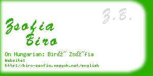 zsofia biro business card